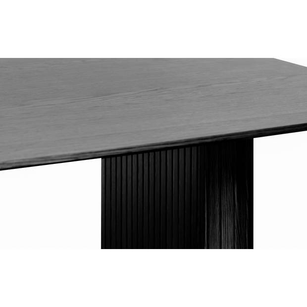 Giga Living - Eettafel Nola Boat Shape Zwart Eiken 100x190cm