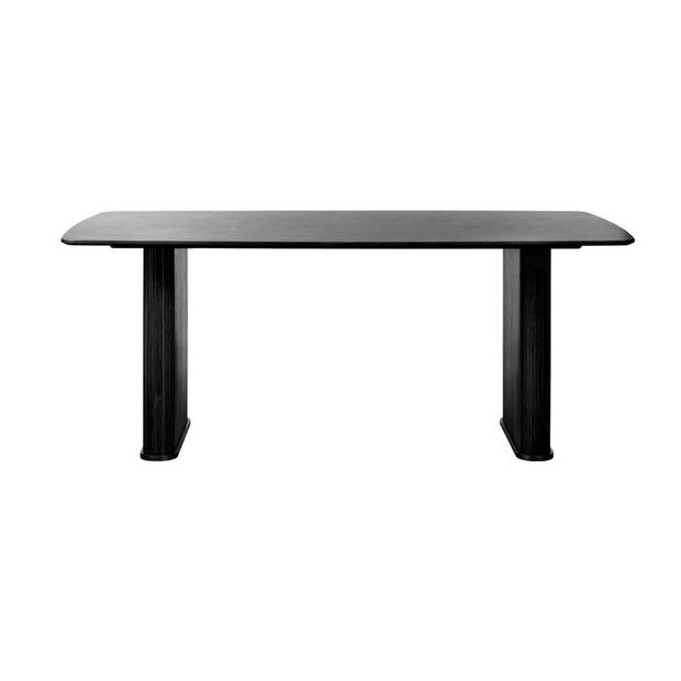 Giga Living - Eettafel Nola Boat Shape Zwart Eiken 100x190cm