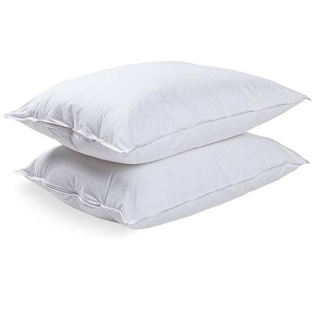 Droomtextiel Hotel Hoofdkussens 60 x 70 cm 2 stuks Anti Allergie - 100% Percale Katoenen Tijk