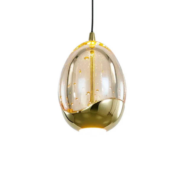 Highlight Hanglamp Golden Egg 8 lichts L 115 x B 18 cm amber-zwart