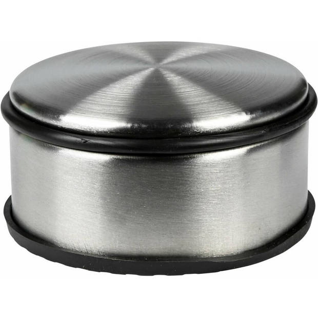 Benson Deurstopper/deurbuffer rond - RVS - 1.1 kg - 11 x 6 cm - Deurstoppers