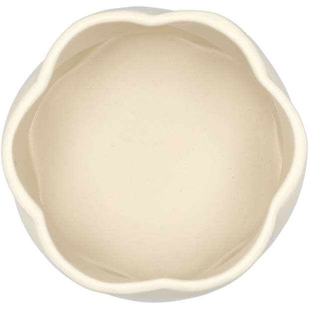 Blokker bloempot Swirl 16x16x14cm - creme