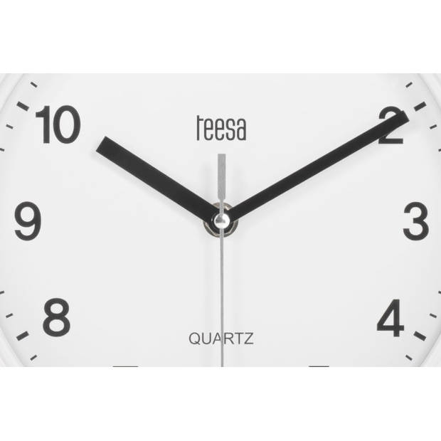 Teesa TSA0038 Analoge Wandklok 20 cm Wit