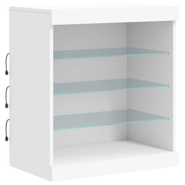 vidaXL Dressoir met LED-verlichting 142,5x37x67 cm wit