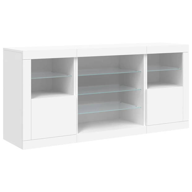 vidaXL Dressoir met LED-verlichting 142,5x37x67 cm wit