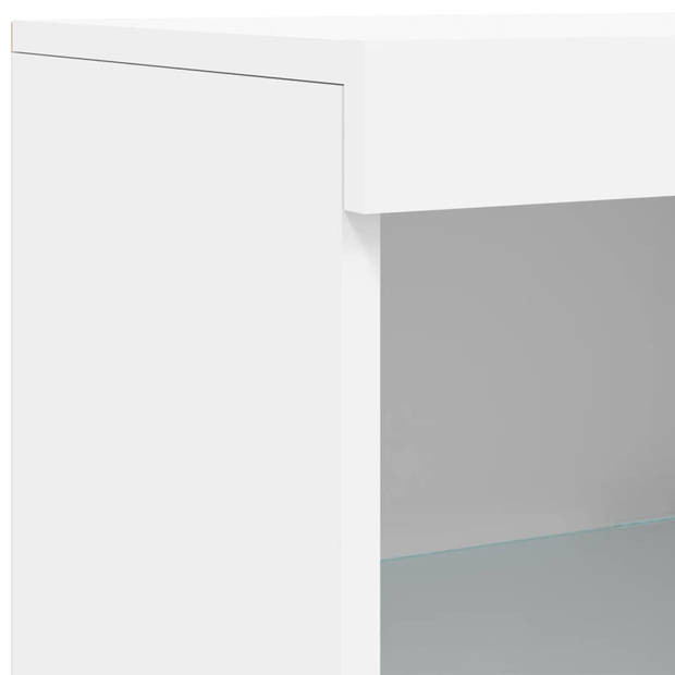 vidaXL Dressoir met LED-verlichting 162x37x100 cm wit