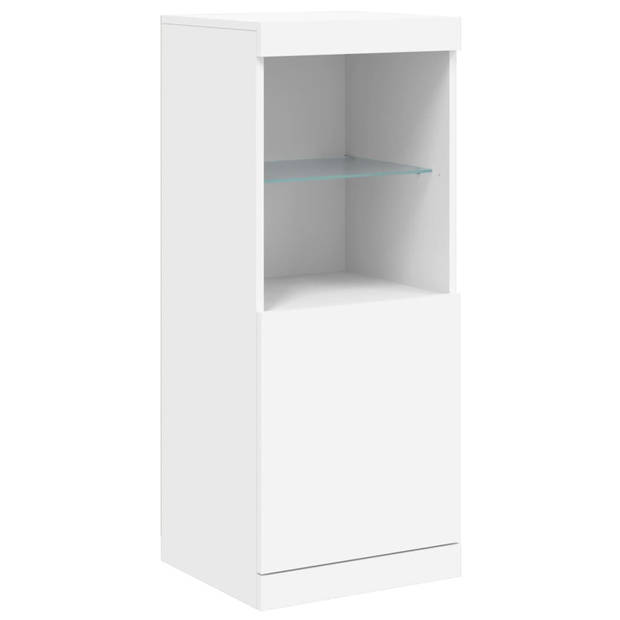 vidaXL Dressoir met LED-verlichting 162x37x100 cm wit