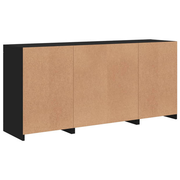 vidaXL Dressoir met LED-verlichting 142,5x37x67 cm zwart