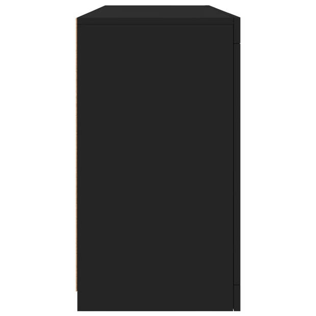 vidaXL Dressoir met LED-verlichting 142,5x37x67 cm zwart