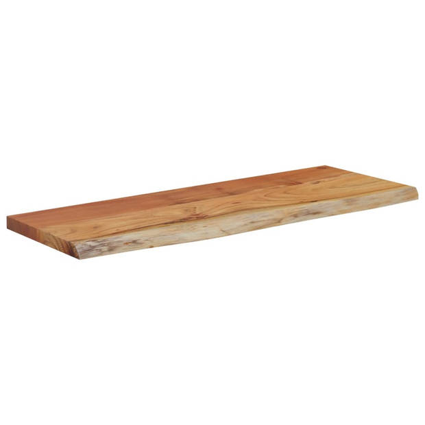 vidaXL Wandschap rechthoekig natuurlijke rand 80x30x2,5 cm acaciahout