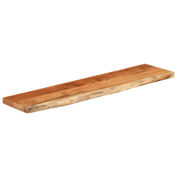 vidaXL Wandschap rechthoekig natuurlijke rand 80x20x2,5 cm acaciahout