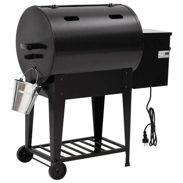 vidaXL Pelletbarbecue met bodemplaat 94 cm ijzer zwart