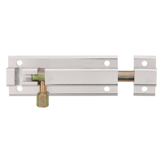 AMIG schuifslot/plaatgrendelA - 2x - aluminium - 5 cm - zilver - deur  - Grendels