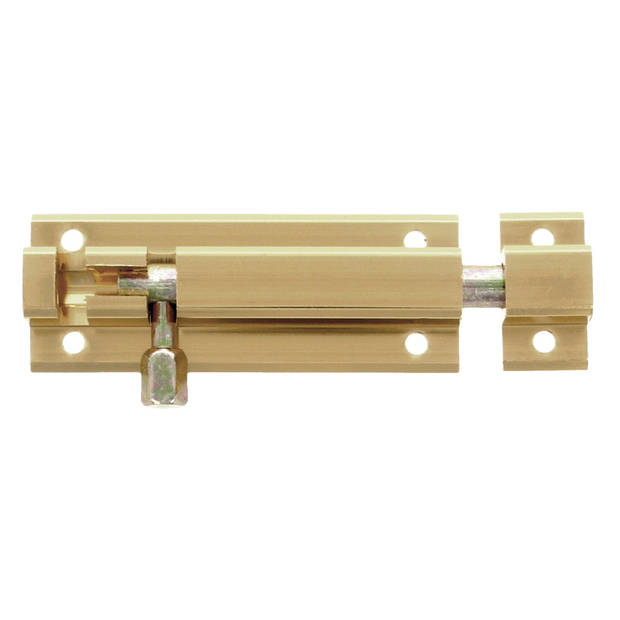 AMIG schuifslot - 4x - aluminium - 15 cm - goudkleur - deur - schutting - raam slot - Grendels