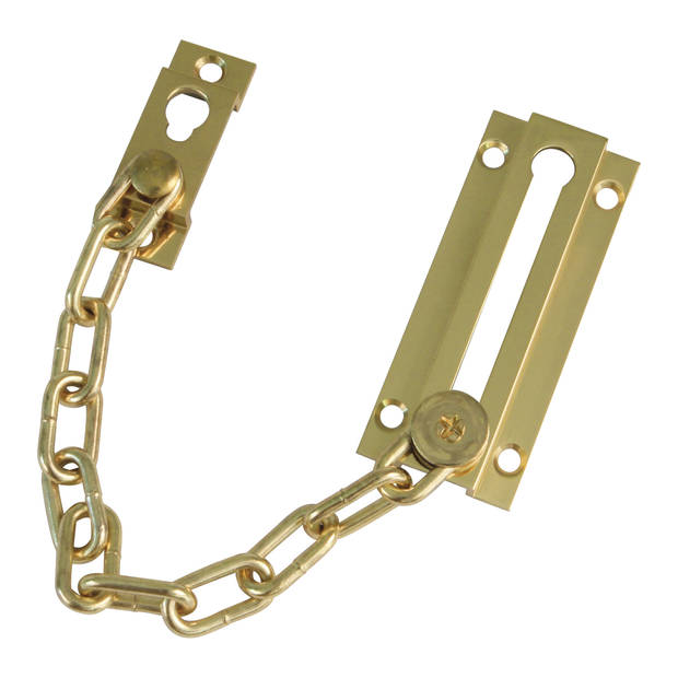 AMIG deurketting - 2x - messing - goud - 18 cm - incl schroeven  - Deurkettingen