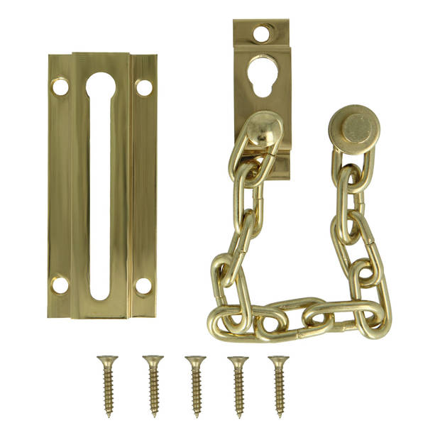 AMIG deurketting - messing - goud - 18 cm - incl schroeven - Deurkettingen