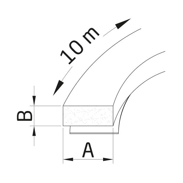 AMIG Tochtstrip - tochtwering - wit - zelfklevend - universeel - 10 m x 15 mm x 6 mm - Tochtstrippen