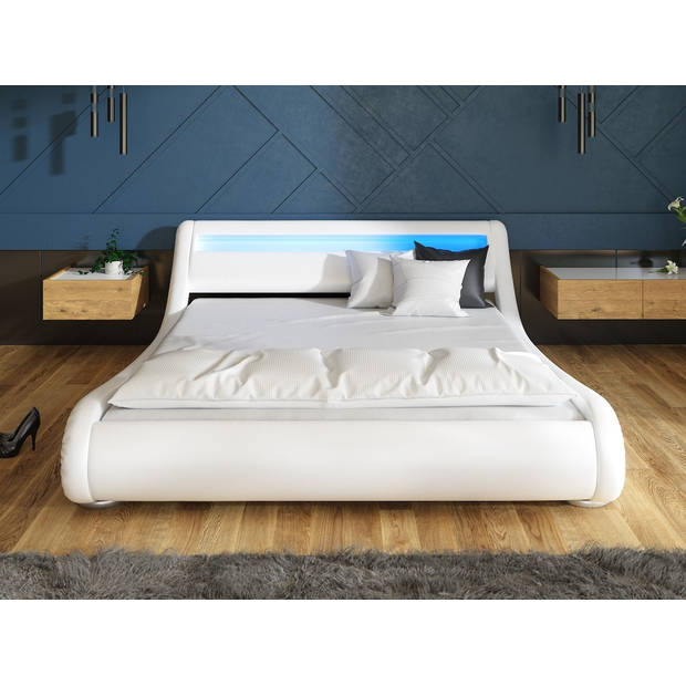 Meubella Tweepersoonsbed Carson - Wit - 160x200 cm