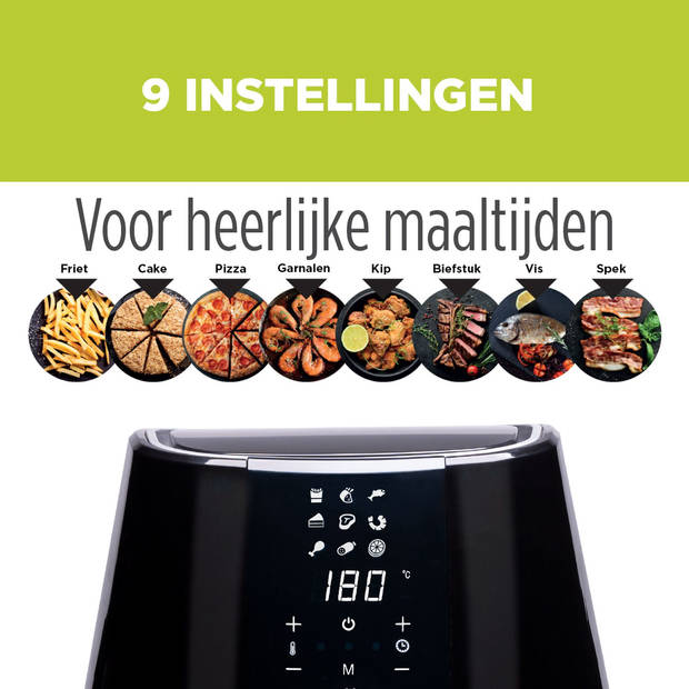 Rosmarino Infinity Airfryer Pro 3.5 l - 1500W - zwart