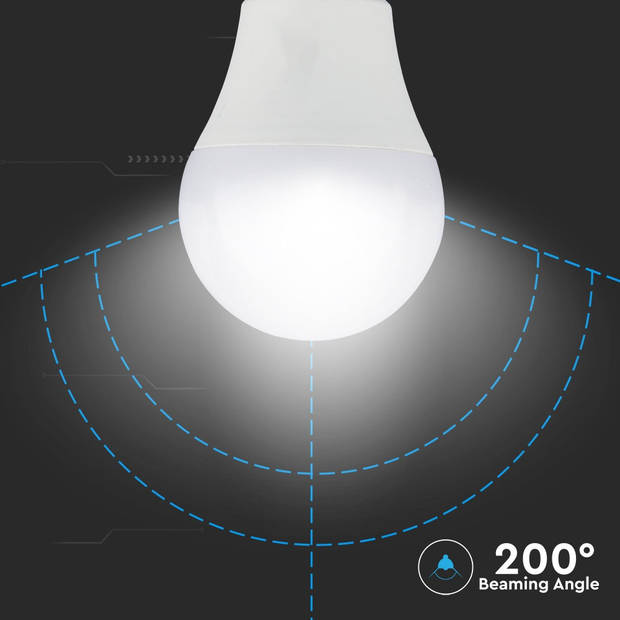 V-TAC VT-2129 E27 LED Wit Lampen - RTL - GLS - Blister - IP20 - 9W - 806 Lumen - 4000K