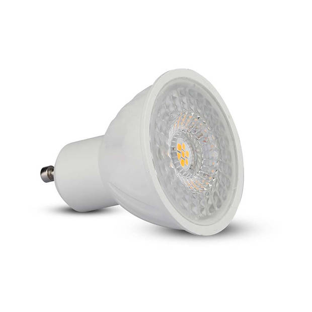 V-TAC VT-247D-N GU10 Dimbare LED Spots - Lens 110° - Samsung - IP20 - Wit - 6W - 445 Lumen - 4000K - 5 Jaar