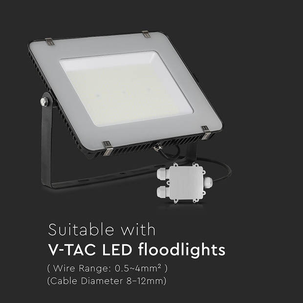 V-TAC VT-870-W LED schijnwerpers - Waterdicht - Aansluitklem - Blok - Wit - IP68