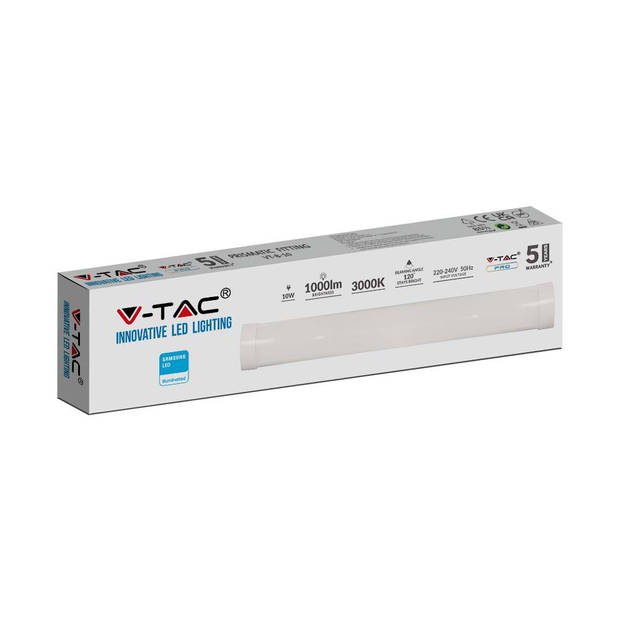 V-TAC VT-8-10-N Witte LED Armaturen - Prismatisch - Samsung - IP20 - 10W - 1000 Lumen - 3000K - 5 Jaar - 30CM