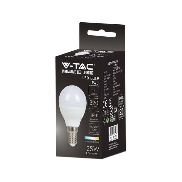 V-TAC VT-1819-N E14 Witte LED Lampen - Golf - IP20 - 3.7W - 320 Lumen - 3000K