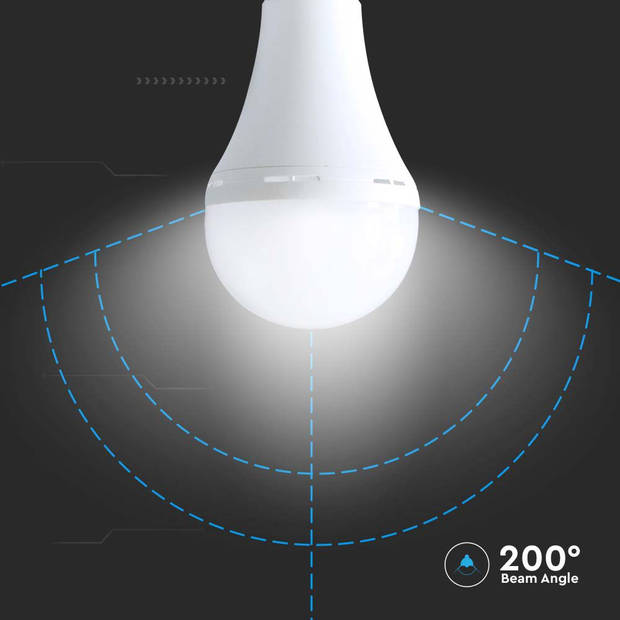 V-TAC VT-51015 E27 Witte LED Lampen - GLS - Noodverlichting - IP20 - 15W - 1200 Lumen - 4000K