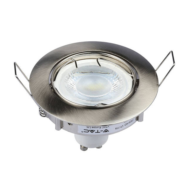 V-TAC VT-779-SN-RD GU10 LED inbouwspots - Satijn - Nikkel - IP20