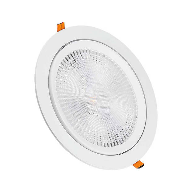 V-TAC VT-2-10-N LED Verstelbare Downlight - Samsung - IP20 - Wit - 10W - 1060 Lumen - 6400K - 5 Jaar