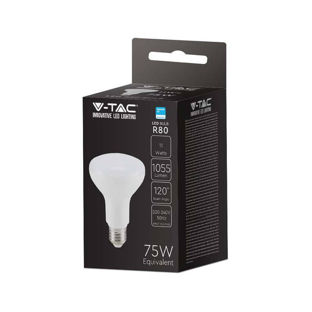 V-TAC VT-280 LED Reflectorlampen - Samsung - IP20 - Wit - 11W - 1055 Lumen - 4000K - 5 Jaar