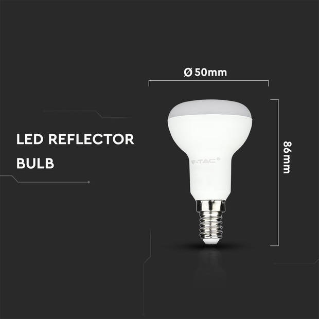 V-TAC VT-250-N LED Reflectorlampen - Samsung - IP20 - Wit - 4.8W - 470 Lumen - 3000K - 5 Jaar