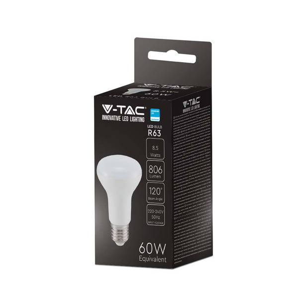 V-TAC VT-263-N LED Reflectorlampen - Samsung - IP20 - Wit - 8.5W - 806 Lumen - 4000K - 5 Jaar