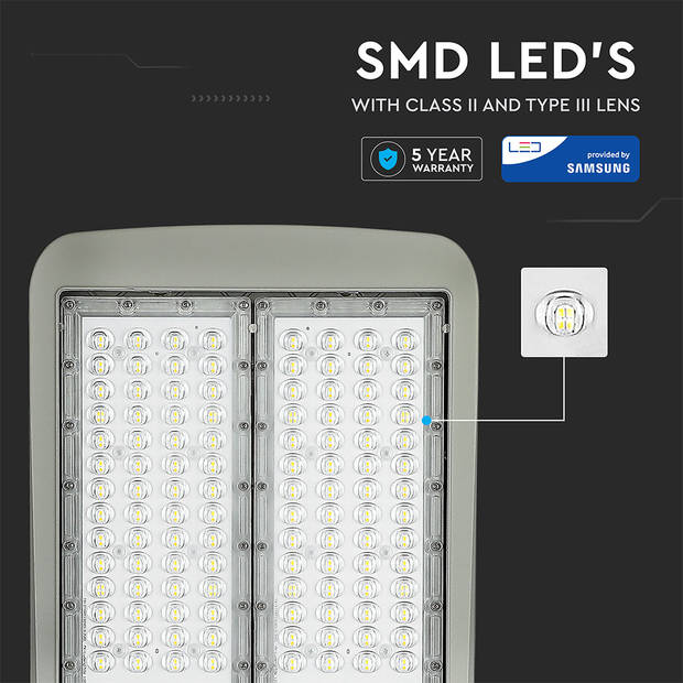 V-TAC VT-202ST Grijze LED Straatverlichting - 140lm/w - Samsung - IP65 - 200W - 28000 Lumen - 4000K - 5 Jaar