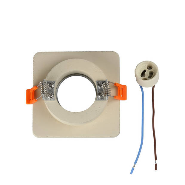 V-TAC VT-862-CHR LED inbouwspots - GU10 - IP20 - Off White+Chrome - 5 jaar - Modelnr: - VT-862-CHR