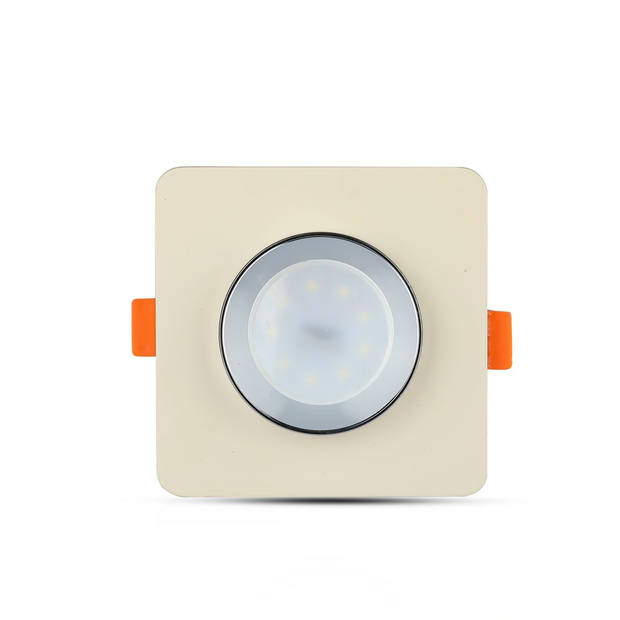 V-TAC VT-862-CHR LED inbouwspots - GU10 - IP20 - Off White+Chrome - 5 jaar - Modelnr: - VT-862-CHR