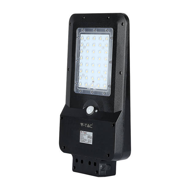 V-TAC VT-ST15 Zwarte straatlantaarns op zonne-energie - IP65 - 15W - 1600 Lumen - 6000K