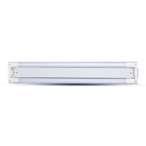 V-TAC VT-16011 Dubbele LED buizen - fitting - wit - 60CMx2 - IP20