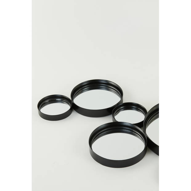 Light&living Spiegel 127x3,5x64,5 cm CIELO cirkels mat zwart