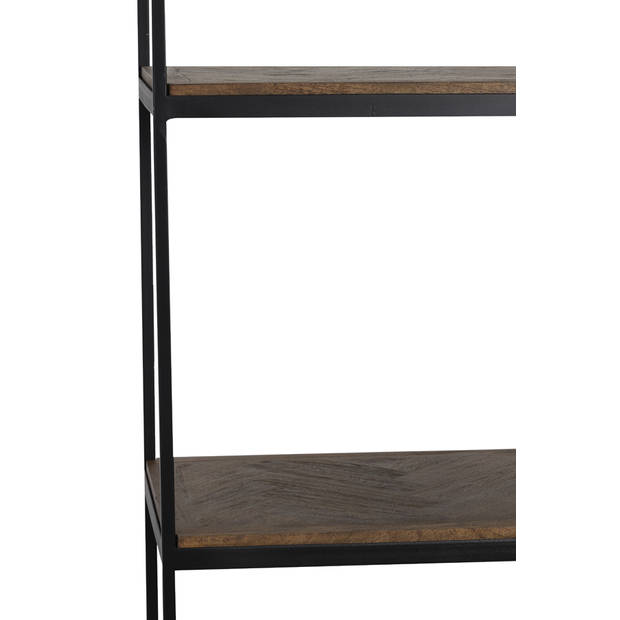 Light&living Kast open 97x42x202 cm CHISA hout bruin-zwart