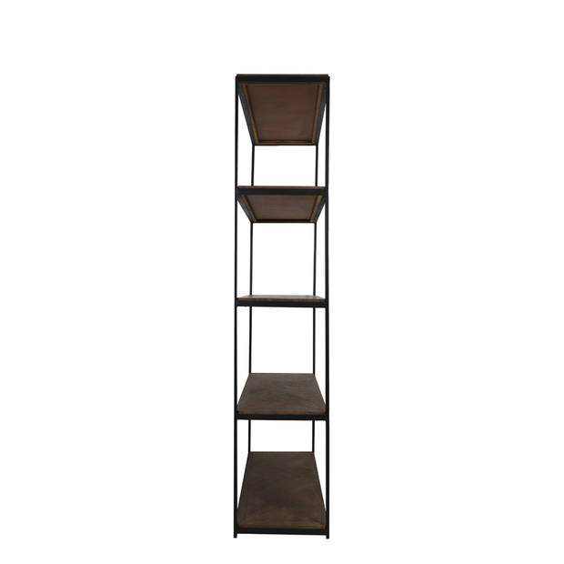 Light&living Kast open 97x42x202 cm CHISA hout bruin-zwart