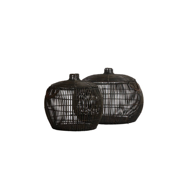 Light&living Mand S/2 Ø36x42+Ø45x45 cm KAZIM zwart