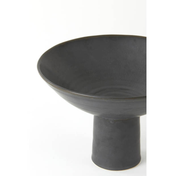 Light&living Schaal op voet Ø35,5x25,5 cm LEVANI keramiek zwart