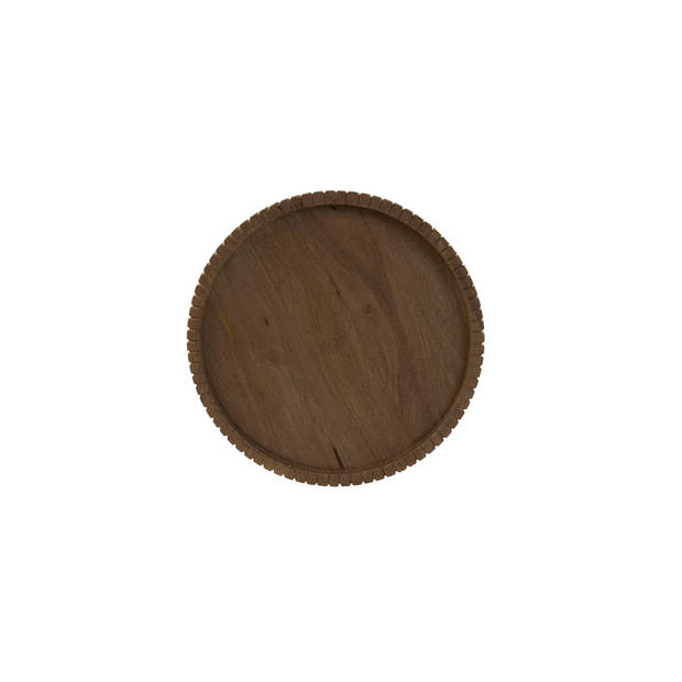 Light&living Schaal op voet Ø38x13 cm CALETA hout mat bruin