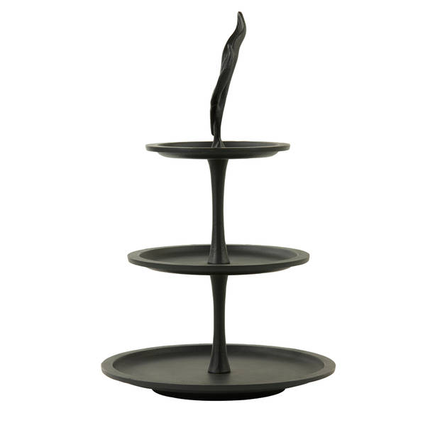 Light&living Etagere 3 laags Ø30x51 cm FOGLIA mat zwart