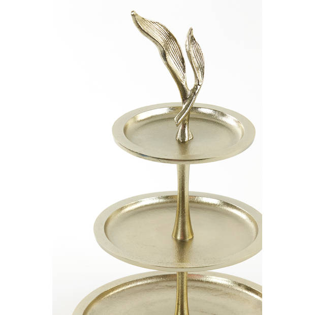 Light&living Etagere 3 laags Ø30x51 cm FOGLIA goud