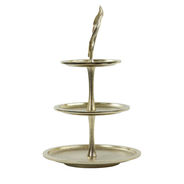 Light&living Etagere 3 laags Ø30x51 cm FOGLIA goud