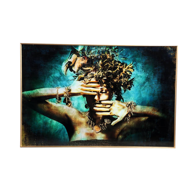 PTMD Melani Glass Art wall picture embrace nature wide