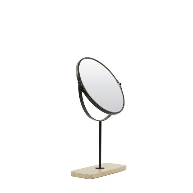 Light&living Spiegel op voet 24x9x40 cm RIESCO travertin zand-zwart